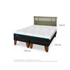 Cama Europea CIC Green Infinity King + 1 Respaldo Dublin Olivo