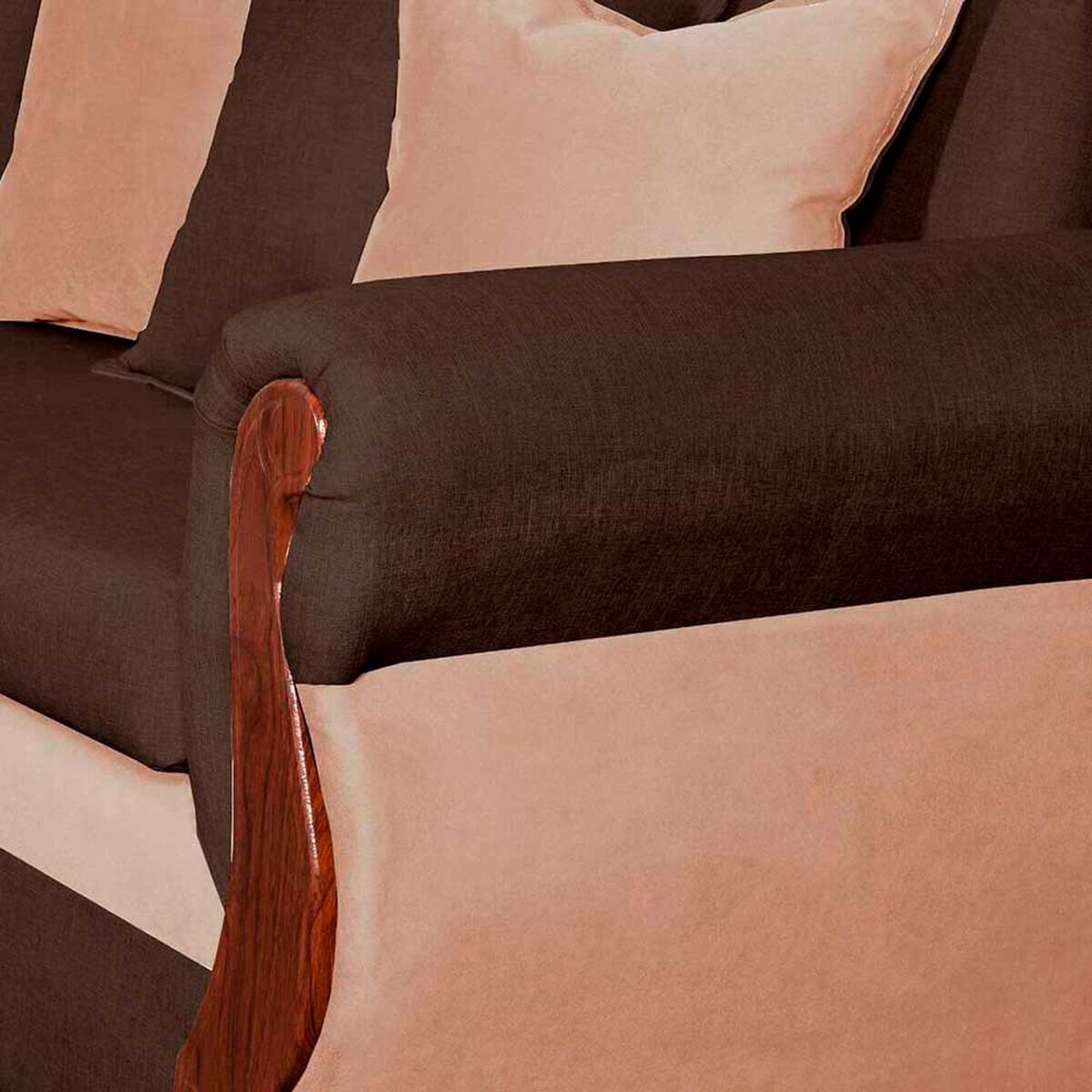 Sof&aacute; Seccional Dise&ntilde;o A&M Home Madison Derecho 5 Cuerpos Chocolate