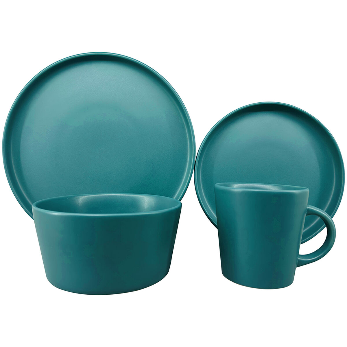 Combo Mueble de Cocina Roca Arizona 1 Cajón 9 Puertas Blanco + Juego de Vajilla Zibel SDC1318G 24 Piezas Azul Vela + Set 5 Cuchillos Zibel RL-FK609 Acero + Set 4 Mugs Casanova MG-0518 Colores
