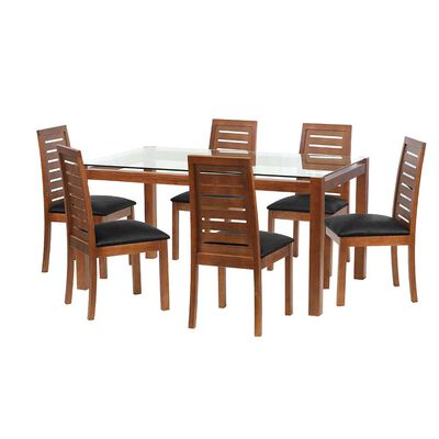 Juego de Comedor Latam Home Barcelona 6 Sillas Negro