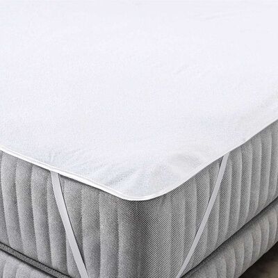 Cubrecolchón American Family 2 Plazas Terry Waterproof Blanco