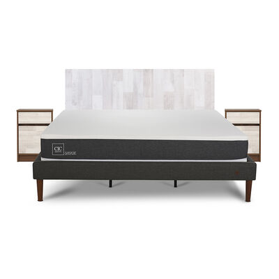 Imagen 1 del producto Cama Europea CIC King New Ortopedic + Respaldo Legno + 2 Veladores