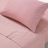 Juego de Sábanas Rosen 144 Hilos 2 Plazas Polycotton Lisa Rosa