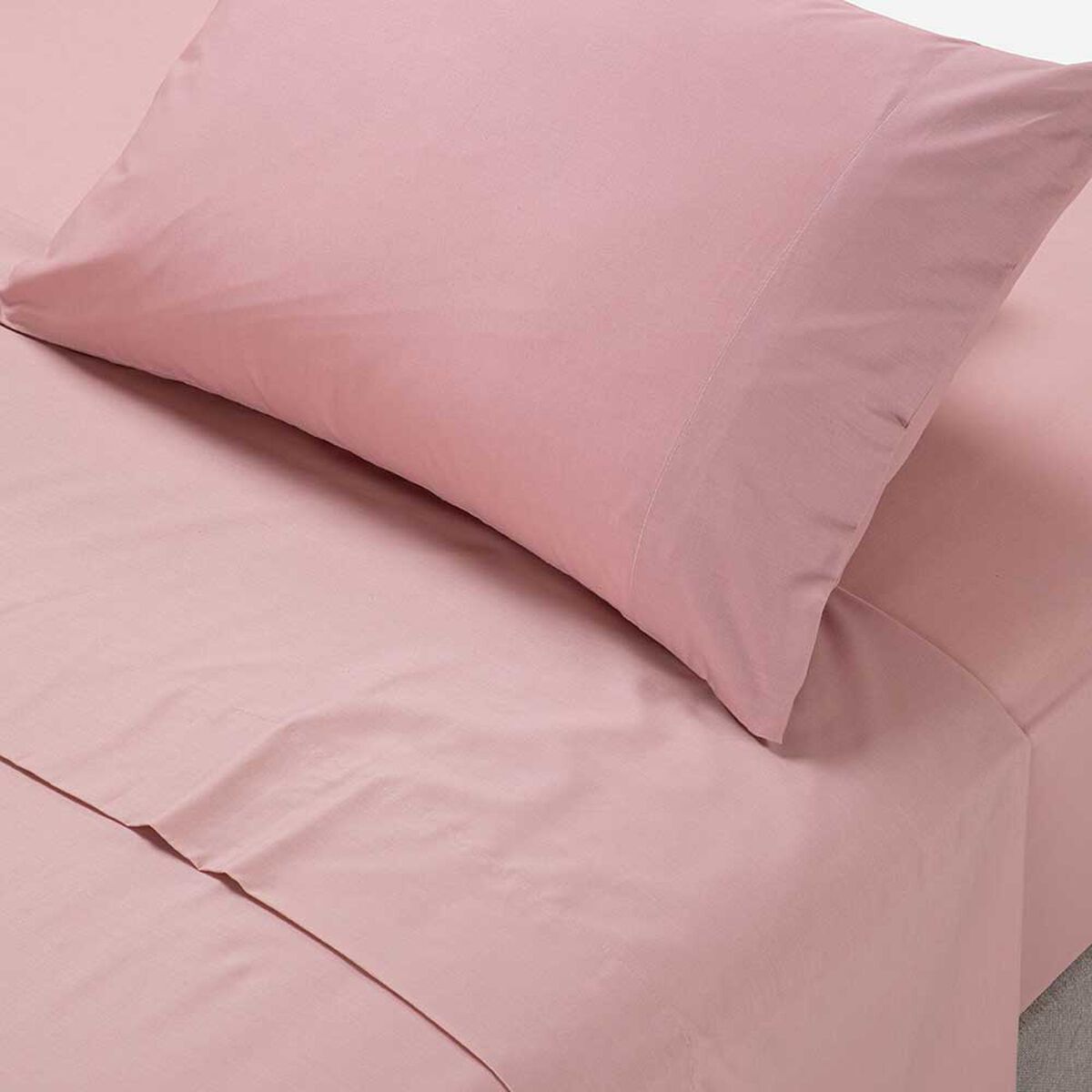 Juego de Sábanas Rosen 144 Hilos 2 Plazas Polycotton Lisa Rosa