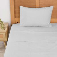 Juego de Sábanas Mashini 144 Hilos 1,5 Plazas Liso Gris