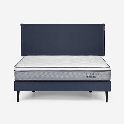 Cama Europea Rosen 2 Plazas Indie + Respaldo Maurice