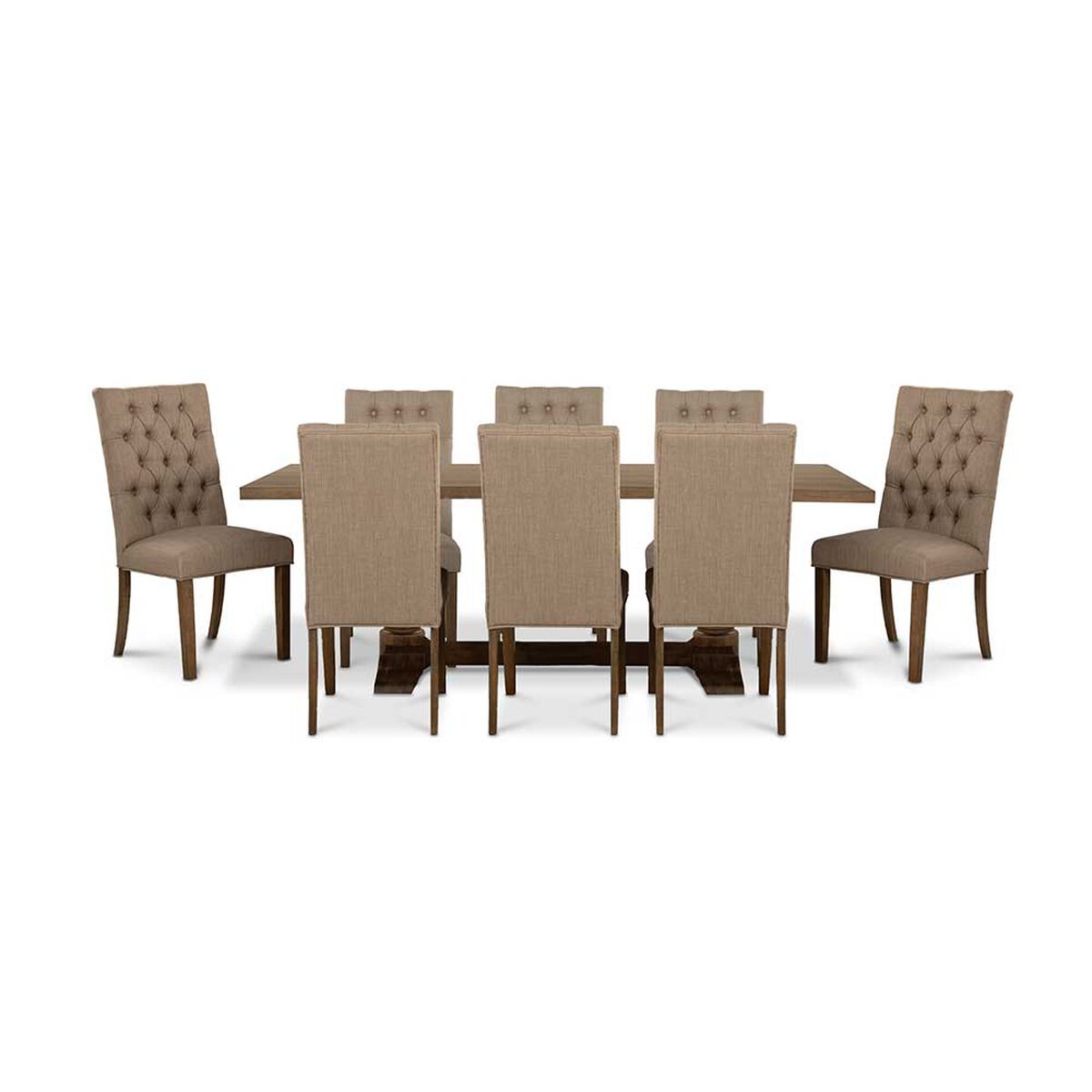 Juego de Comedor CIC Seattle 8 Sillas Walnut