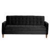 Futón Latam Home Genova Velvet 3 Cuerpos Negro