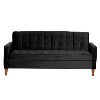 Futón Latam Home Genova Velvet 3 Cuerpos Negro