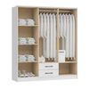Clóset Vekkahome Pequim 6 Puertas 2 Cajones Blanco