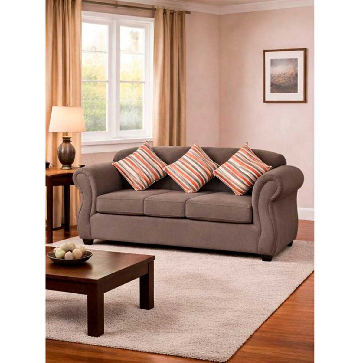 Sof&aacute; Kea Molise Niza 3 Cuerpos Chocolate