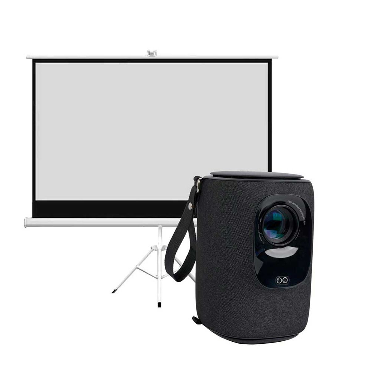 Proyector Portatil Smart Nova 9000lm + Telón 100" LEVO