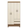 Clóset Casanova Fit 4 Puertas 2 Cajones Jequitiba Blanco