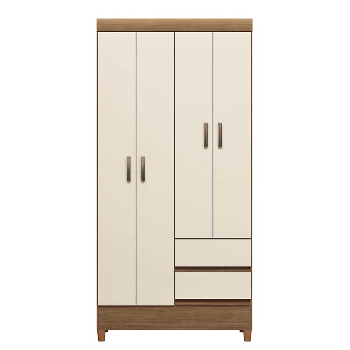 Clóset Casanova Fit 4 Puertas 2 Cajones Jequitiba Blanco
