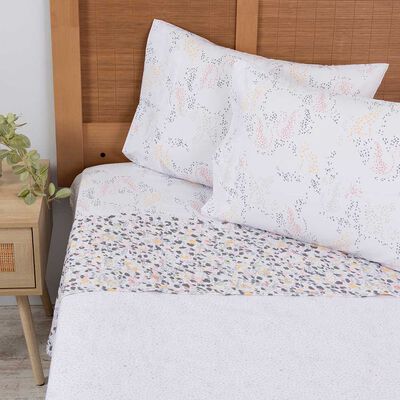 Juego de Sábanas Estampado Mashini 180 Hilos 2 Plazas Oasis