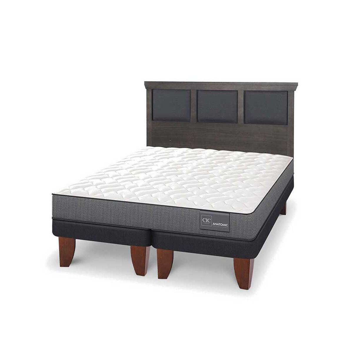 Cama Europea CIC Base Dividida King Anatomic + Respaldo Torino