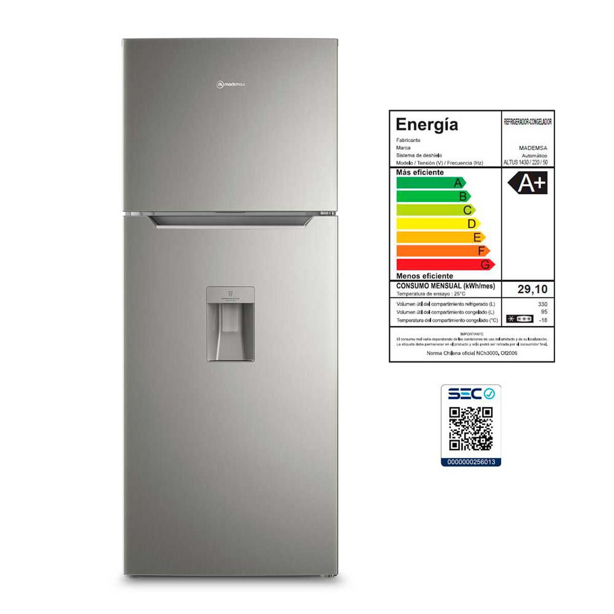 Refrigerador No Frost Mademsa Altus 1430W 425 lts.