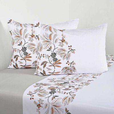 Imagen 1 del producto Juego de Sábanas Elements & Co 200 Hilos 2 Plazas Nouveau Blanco