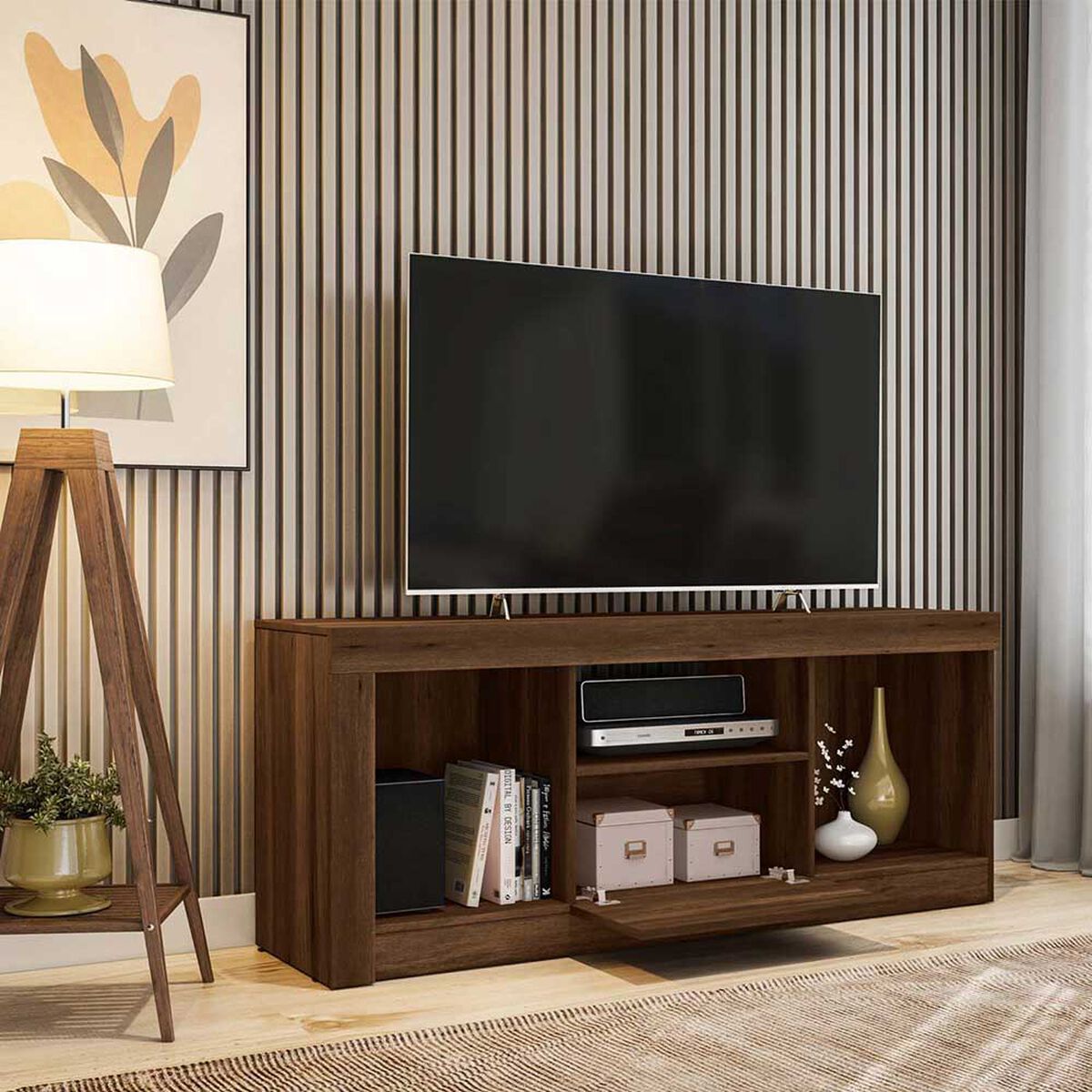 Rack TV Vekkahome New Ovalle Hasta 50" Café