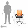 Combo Oficina Escritorio Avellana + Silla New York Negra y Naranjo Arthome