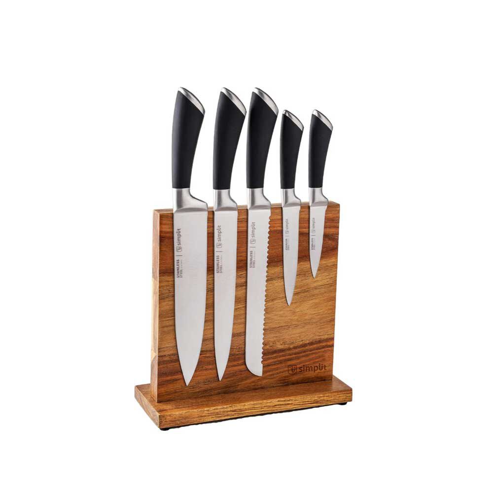 Set Cuchillos Simplit Küche 5 Piezas + Base