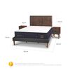 Cama Europea CIC King S&uacute;per Premium + Respaldo + Veladores