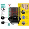Cama Elástica Glow Up 4.5ft 1,39x 1,60 Mts + Malla de Protección
