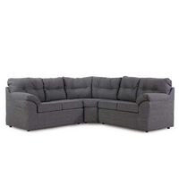 Sofá Seccional Modular Kea Roma 5 Cuerpos Tela Gris