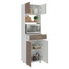 Mueble para Microondas Tuhome Luna 4 Puertas 1 Caj&oacute;n Blanco