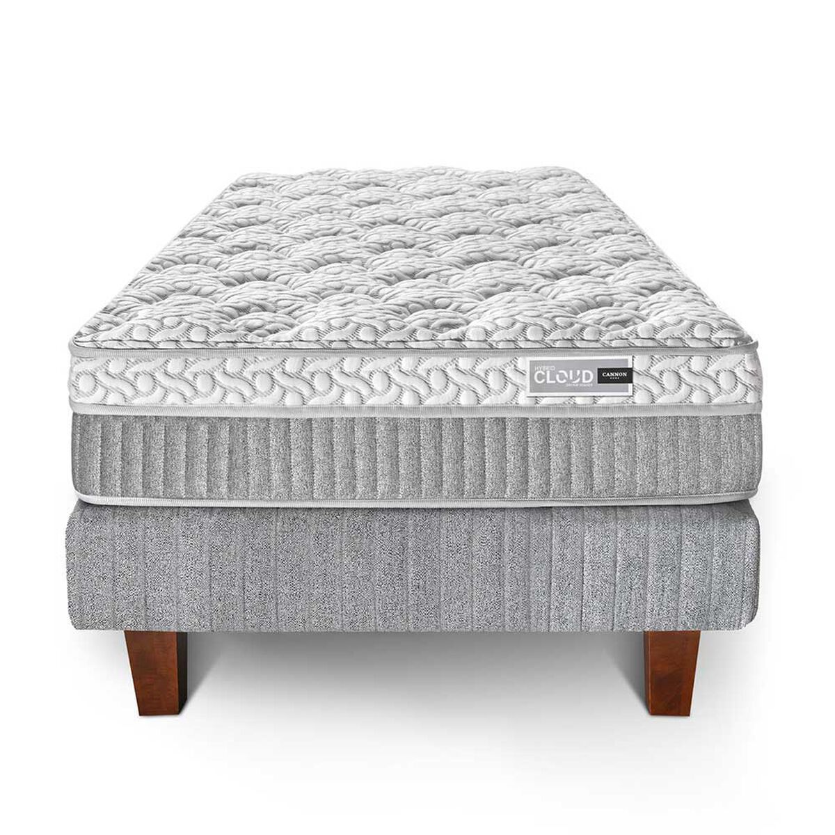 Cama Europea Cannon 1,5 Plazas Hybrid Cloud