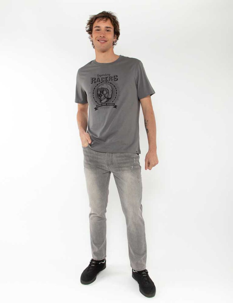 Polera Algodón Con Estampado Manga Corta Hombre Fiorucci