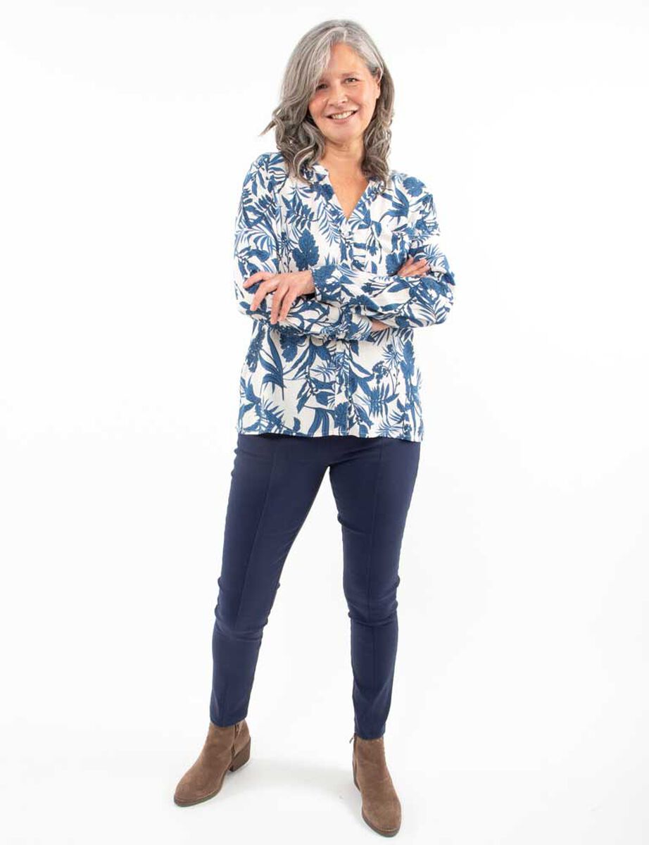 Blusa Estampada Manga Larga Mujer Portman Club