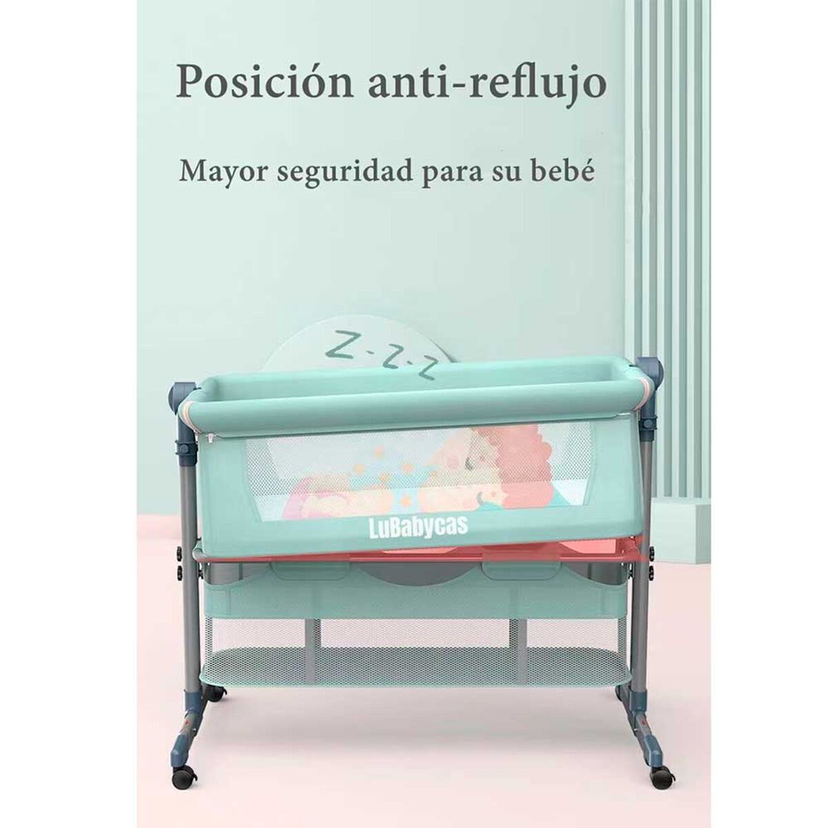 Cuna Colecho Bebé con Mosquitero Café Lubabycas