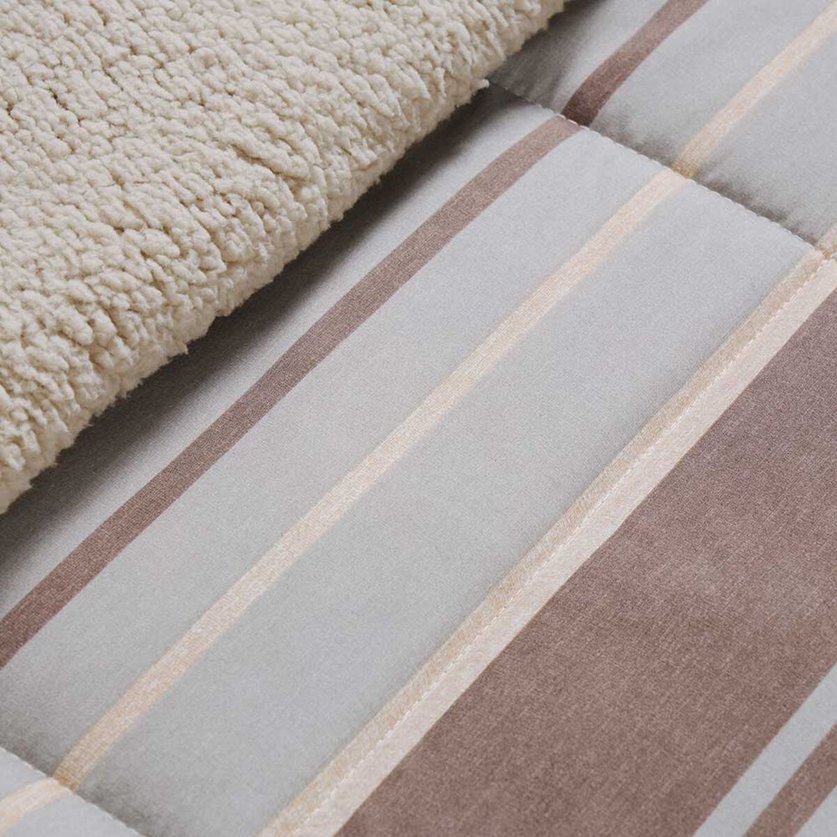 Plum&oacute;n Rosen 2 Plazas Sherpa Alaska Louise Caf&eacute;/Beige/Gris