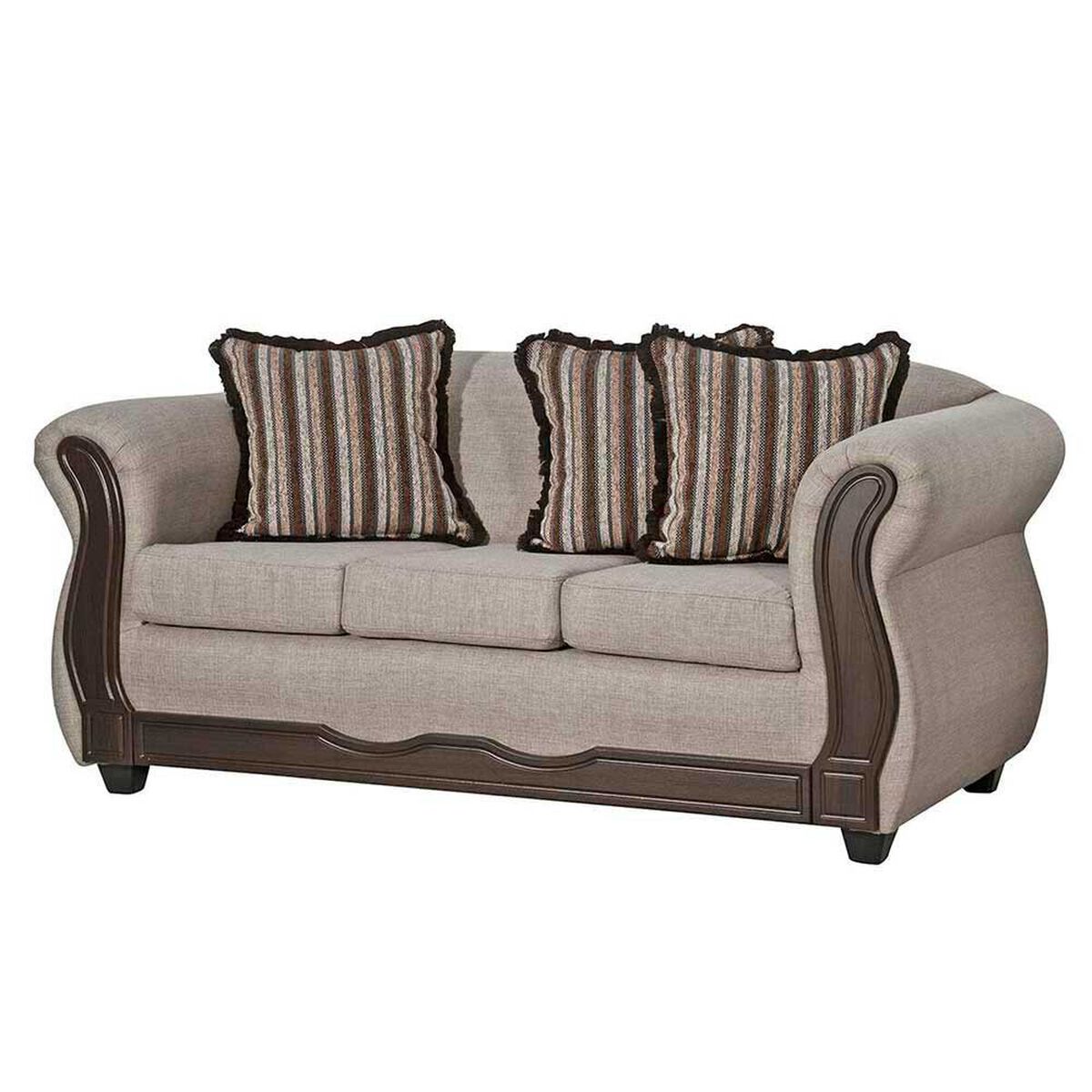 Sof&aacute; Black Factory Sofia 3 Cuerpos Beige