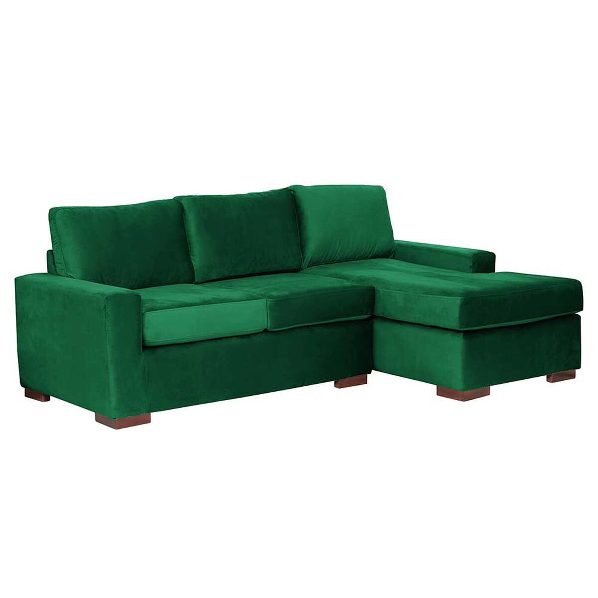 Sofá Seccional Derecho Latam Home Livorno 3 Cuerpos Verde