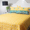 Quilt Doral 2 Plazas Patchwork Amarillo