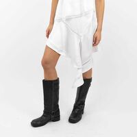 Falda Asimétrica Mujer Icono Blanco