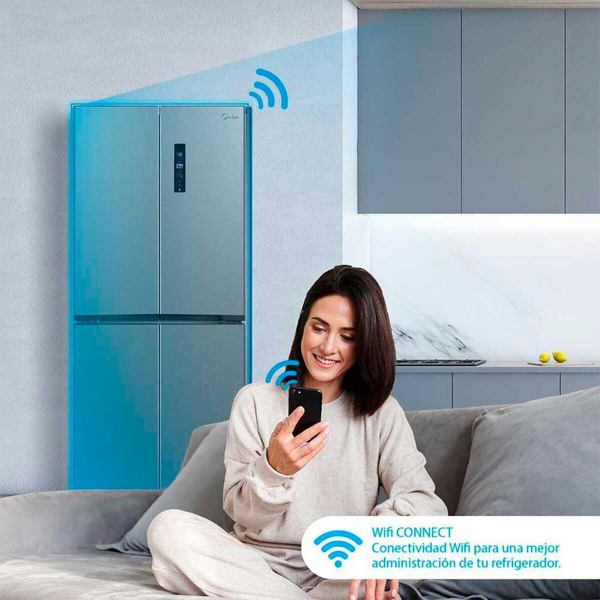 Refrigerador French Door Midea MDRM554MTE50 396 lts.