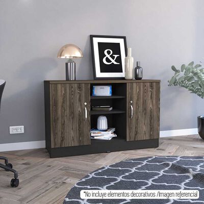 Imagen 1 del producto Gabinete TuHome Home Office Negro Soft Coñac