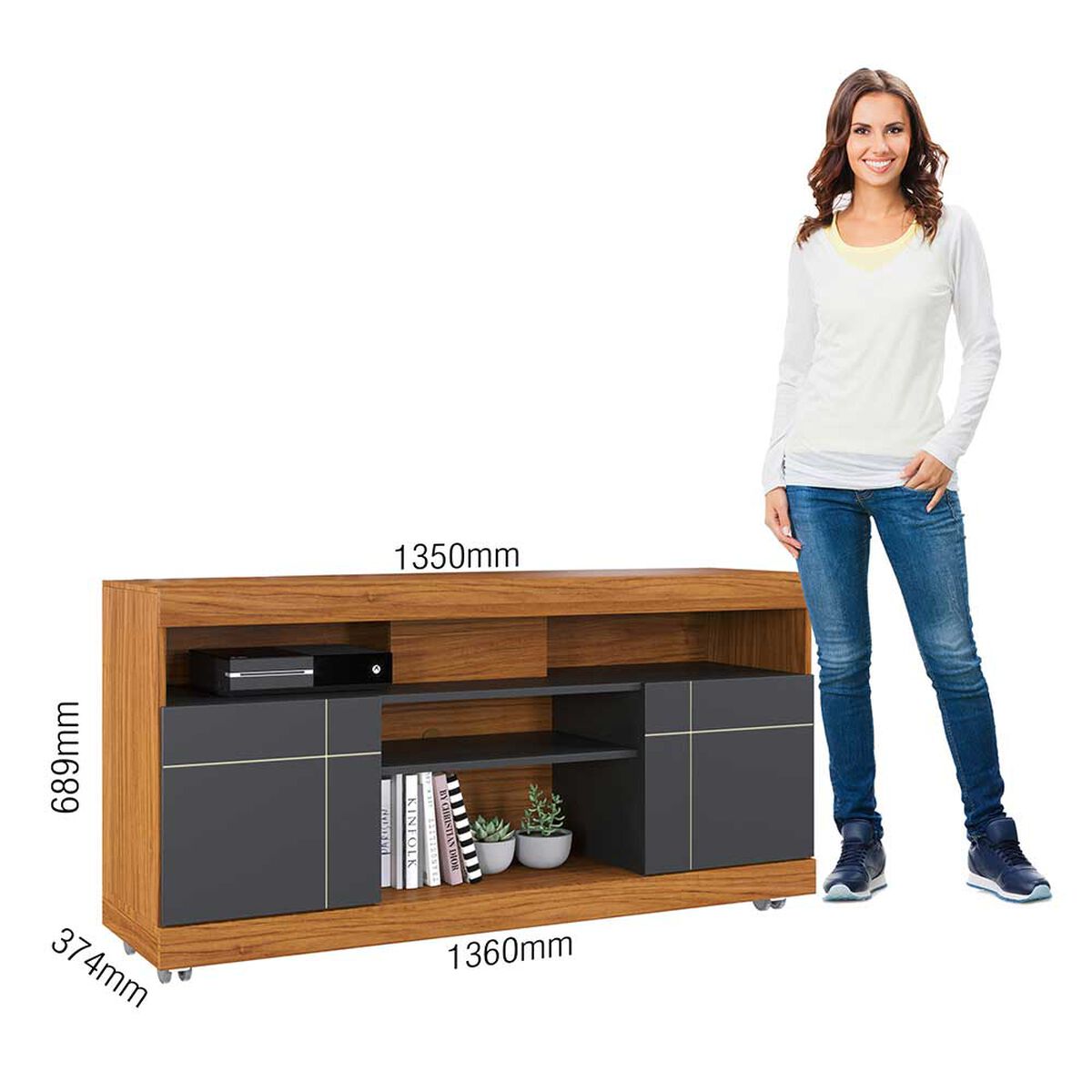 Rack Di Poretti Yara 47" Negro