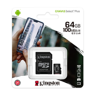 Imagen 2 del producto Tarjeta Micro SD Kingston 64GB con Adaptador