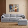 Seccional Izquierdo o Derecho Casanova Samantha Moderno 3 cuerpos + Ottoman Gris
