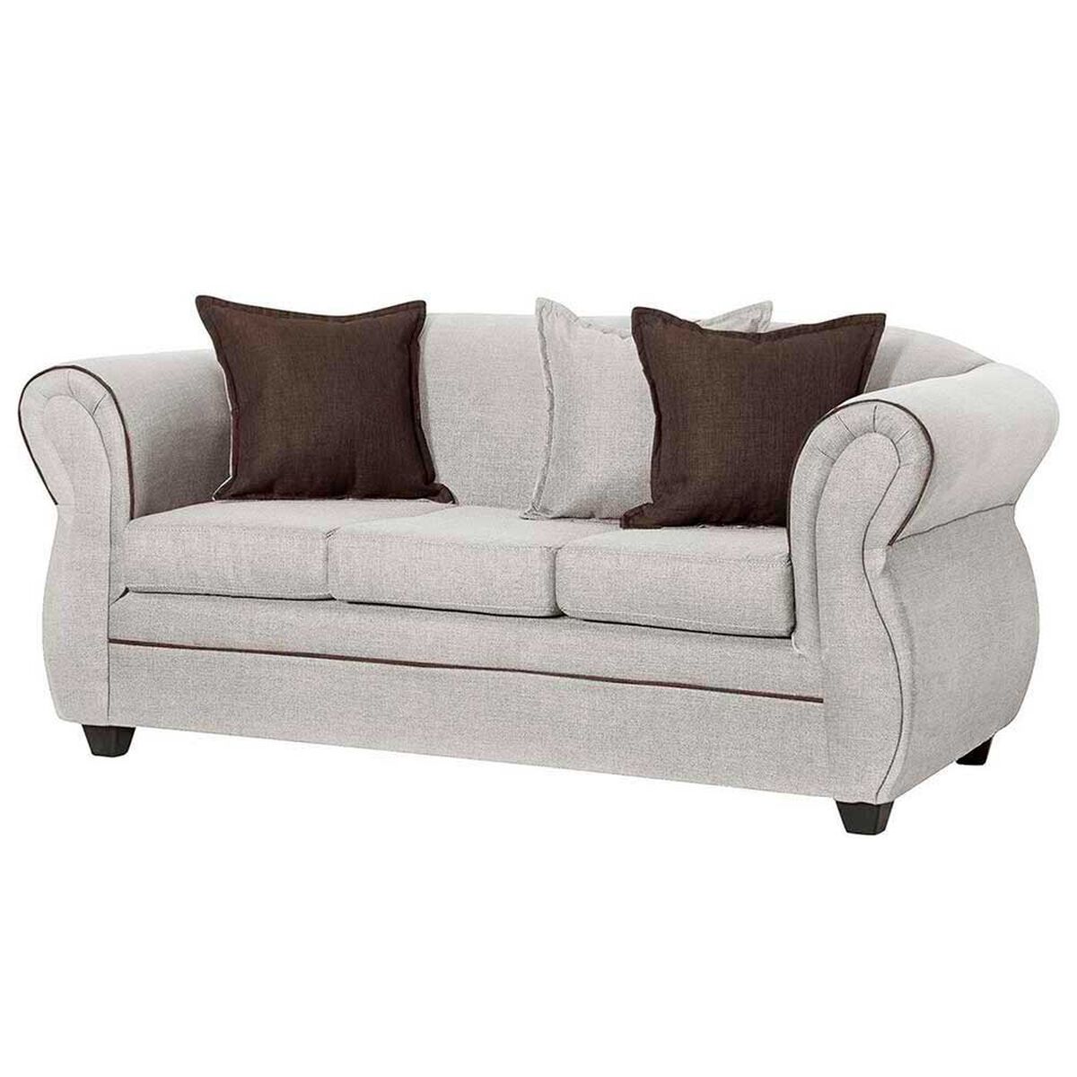 Sof&aacute; Black Factory Emili 3 Cuerpos Crudo