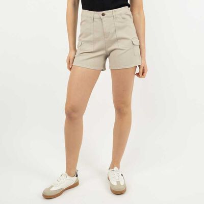 Short Mini Mujer Icono Arena, Blanco, Negro, Verde