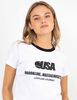 Polera Crop Con Estampado Mujer Icono
