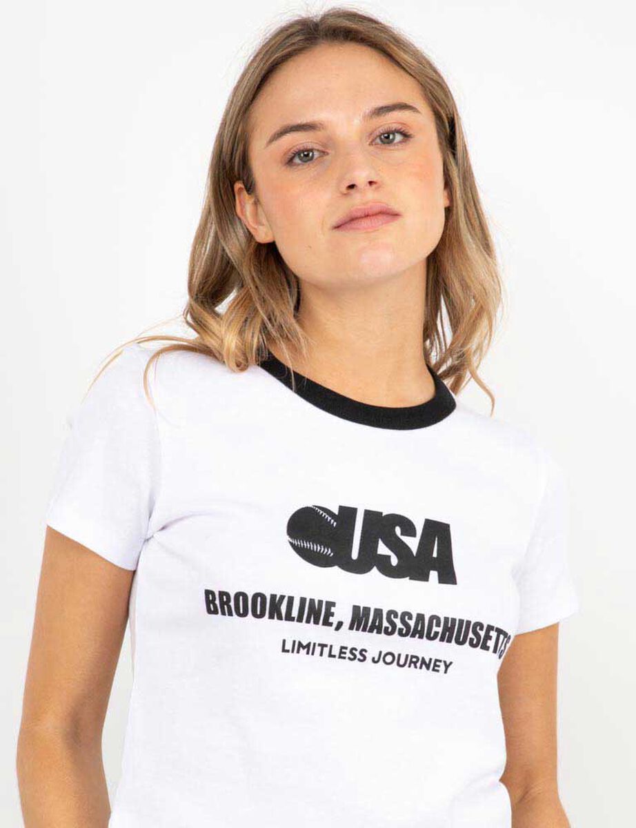 Polera Crop Con Estampado Mujer Icono