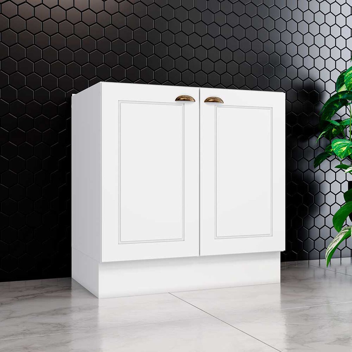 Mueble de Cocina Home Mobili Americana 2 Puertas Blanco