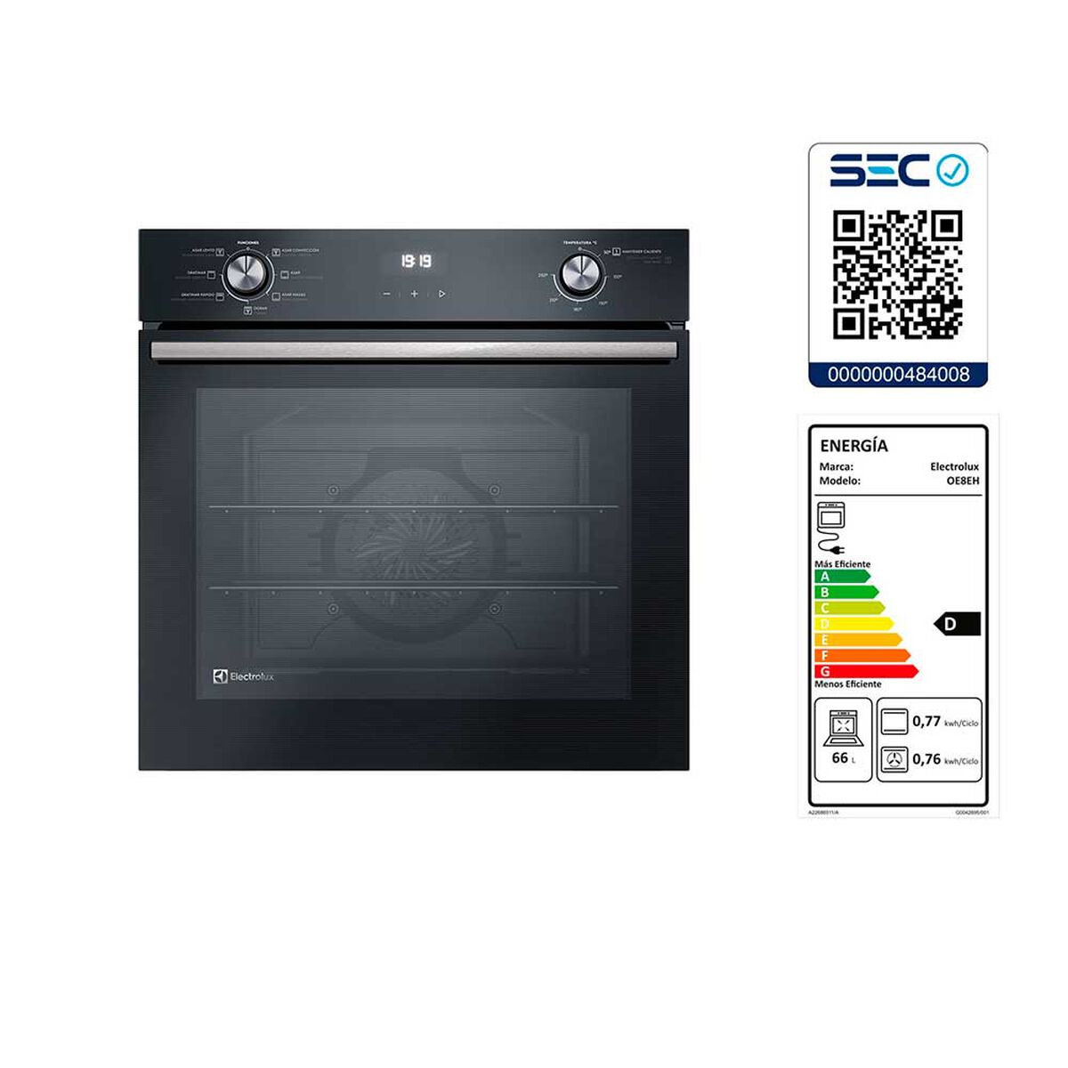 Horno Empotrable Electrolux OE8EH 80 lts.