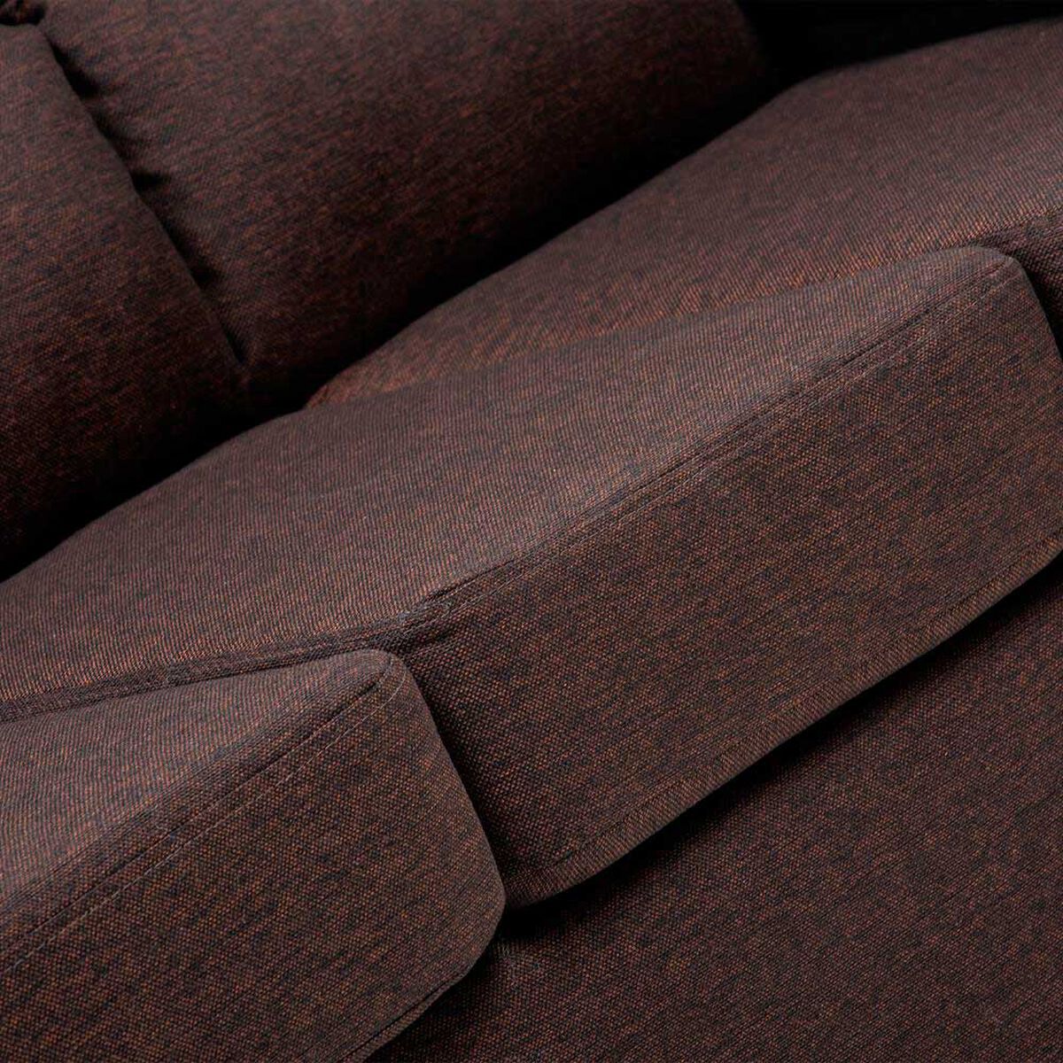 Juego de Living Cabsur Zeus Sofá 3 Cuerpos + Sofá 2 Cuerpos Tela Chocolate